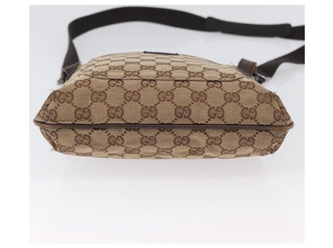 Borsa a Spalla GG Canvas Gucci Beige Argento 122793 Auth 172173 - vista 5
