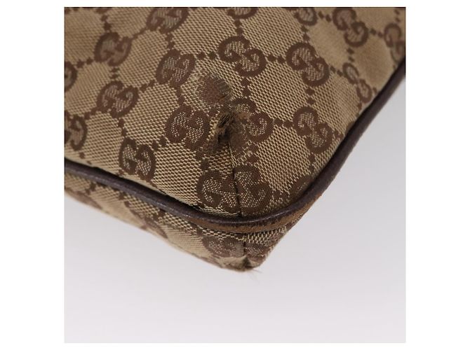 Borsa a Spalla GG Canvas Gucci Beige Argento 122793 Auth 172173 - vista 9