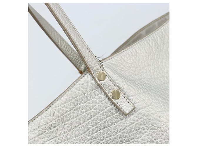 Chloé Borsa Tote in Pelle Argento Auth BA10228 - vista 10