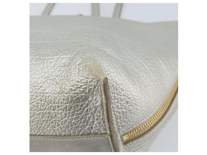 Chloé Borsa Tote in Pelle Argento Auth BA10228 - vista 15