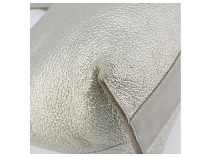 Chloé Borsa Tote in Pelle Argento Auth BA10228 - vista 16