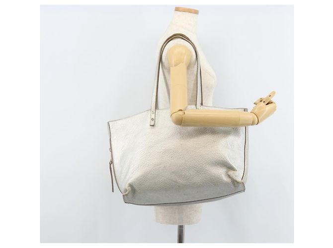 Chloé Borsa Tote in Pelle Argento Auth BA10228 - vista 22