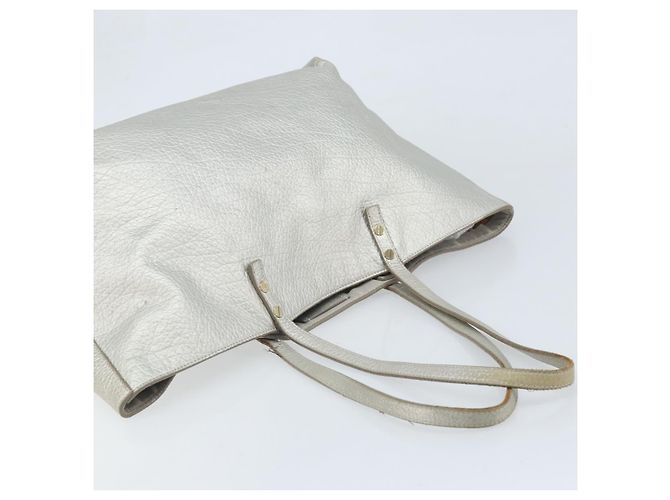 Chloé Borsa Tote in Pelle Argento Auth BA10228 - vista 6