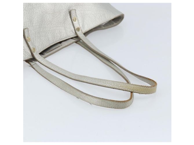 Chloé Borsa Tote in Pelle Argento Auth BA10228 - vista 7