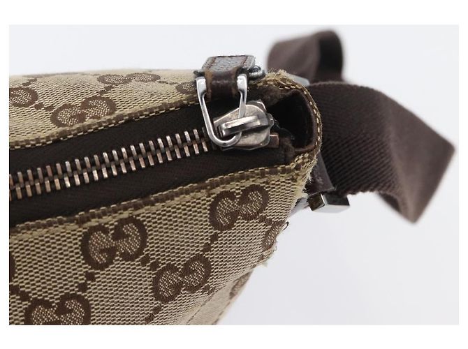 Borsa a Spalla GG Canvas Gucci Beige Argento 114273 Auth bs33435 - vista 10