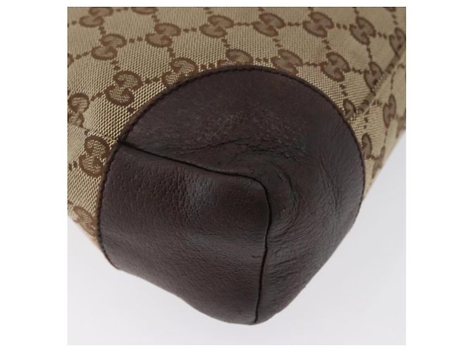 Borsa a Spalla GG Canvas Gucci Beige Argento 114273 Auth bs33435 - vista 16