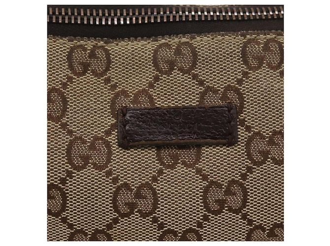 Borsa a Spalla GG Canvas Gucci Beige Argento 114273 Auth bs33435 - vista 18