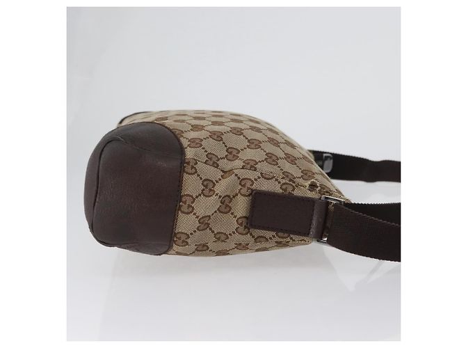 Borsa a Spalla GG Canvas Gucci Beige Argento 114273 Auth bs33435 - vista 3