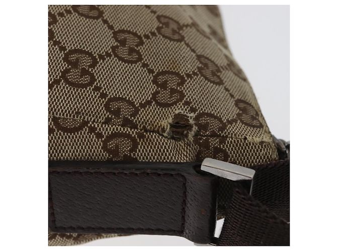 Borsa a Spalla GG Canvas Gucci Beige Argento 114273 Auth bs33435 - vista 4