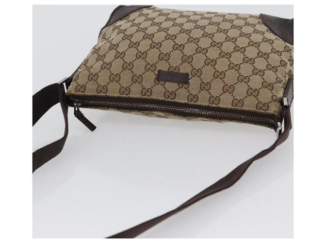 Borsa a Spalla GG Canvas Gucci Beige Argento 114273 Auth bs33435 - vista 7