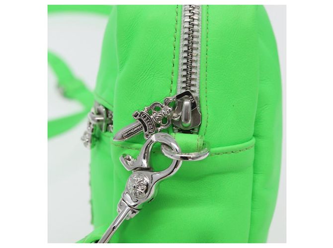 Borsa a spalla Takamini in pelle Chrome Hearts verde argento autentica 165377SM - vista 20