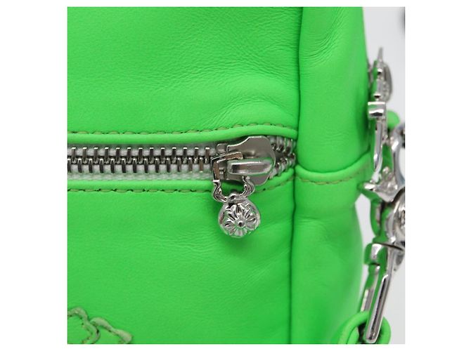 Borsa a spalla Takamini in pelle Chrome Hearts verde argento autentica 165377SM - vista 21