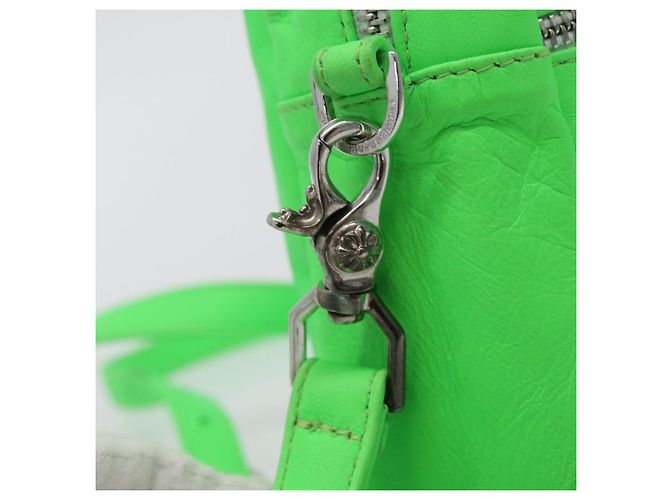 Borsa a spalla Takamini in pelle Chrome Hearts verde argento autentica 165377SM - vista 22