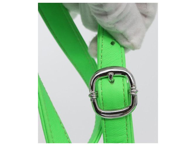 Borsa a spalla Takamini in pelle Chrome Hearts verde argento autentica 165377SM - vista 23