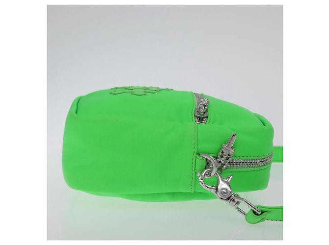 Borsa a spalla Takamini in pelle Chrome Hearts verde argento autentica 165377SM - vista 3