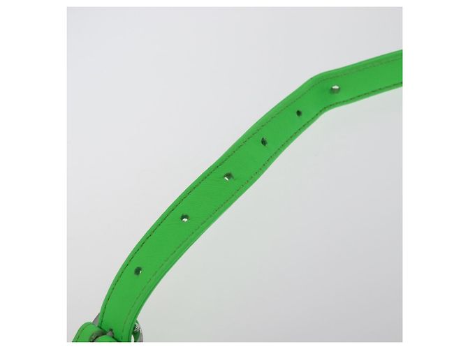 Borsa a spalla Takamini in pelle Chrome Hearts verde argento autentica 165377SM - vista 8