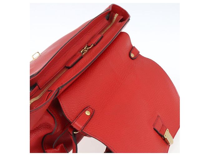 Borsa MCM in pelle rossa e oro Auth bs33111 Rosso D'oro - vista 19