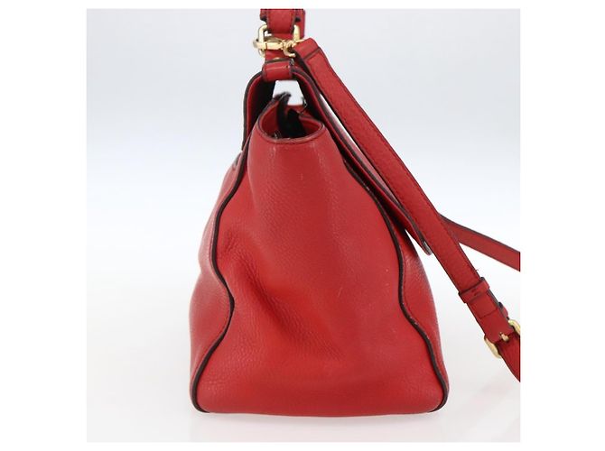 Borsa MCM in pelle rossa e oro Auth bs33111 Rosso D'oro - vista 3