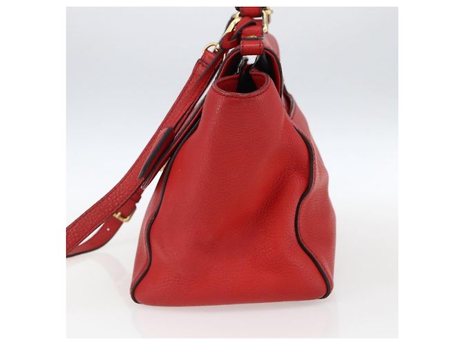Borsa MCM in pelle rossa e oro Auth bs33111 Rosso D'oro - vista 4