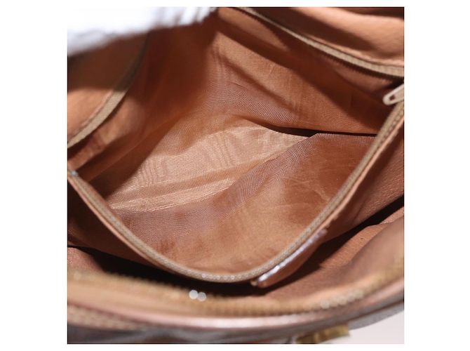 Céline CELINE Macadam Canvas Schultertasche aus PVC-Leder Braun Gold Auth 172285 Golden - Ansicht 11