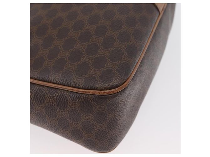 Céline CELINE Macadam Canvas Schultertasche aus PVC-Leder Braun Gold Auth 172285 Golden - Ansicht 14