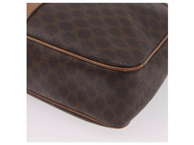 Céline CELINE Macadam Canvas Schultertasche aus PVC-Leder Braun Gold Auth 172285 Golden - Ansicht 15
