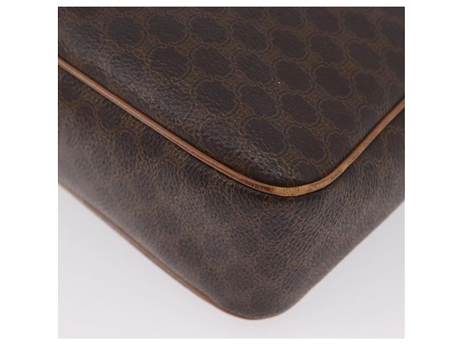 Céline CELINE Macadam Canvas Schultertasche aus PVC-Leder Braun Gold Auth 172285 Golden - Ansicht 17