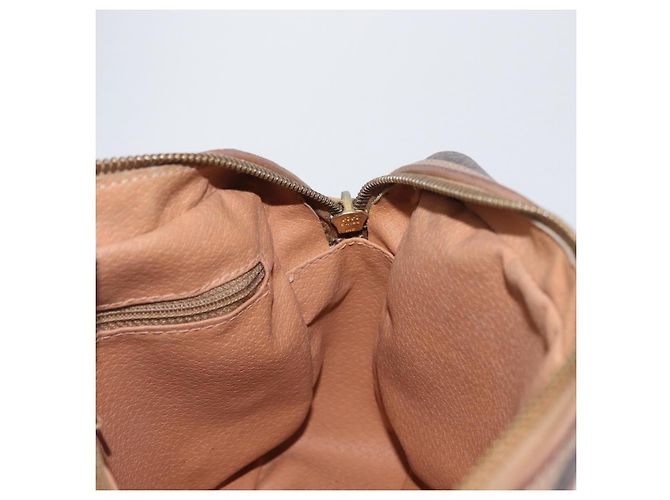Céline CELINE Macadam Canvas Schultertasche aus PVC-Leder Braun Gold Auth 172285 Golden - Ansicht 19