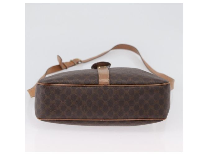 Céline CELINE Macadam Canvas Schultertasche aus PVC-Leder Braun Gold Auth 172285 Golden - Ansicht 5