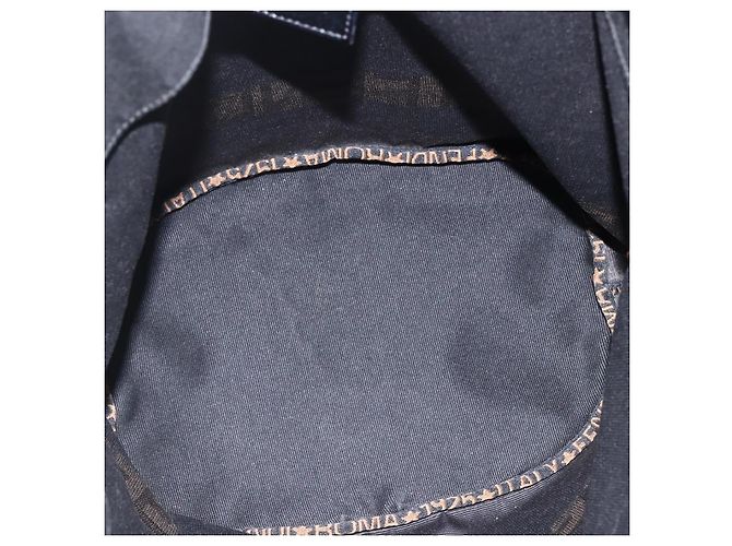 Borsa a mano FENDI in nylon nero e oro Auth fm5150 D'oro - vista 11