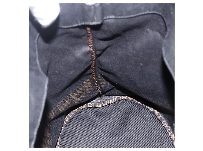 Borsa a mano FENDI in nylon nero e oro Auth fm5150 D'oro - vista 18