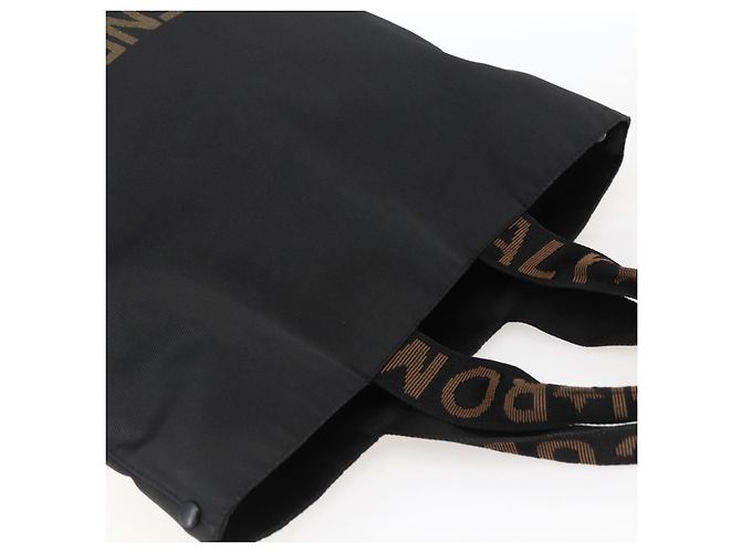 Borsa a mano FENDI in nylon nero e oro Auth fm5150 D'oro - vista 6