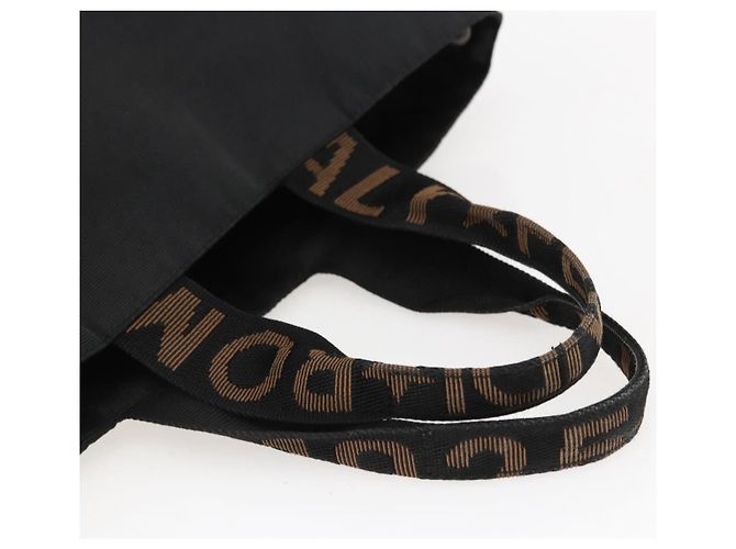 Borsa a mano FENDI in nylon nero e oro Auth fm5150 D'oro - vista 7