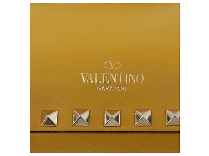 Borsa a Spalla Rock Studs in Pelle Giallo Oro Auth BA10807 di Gianni Versace D'oro - vista 17