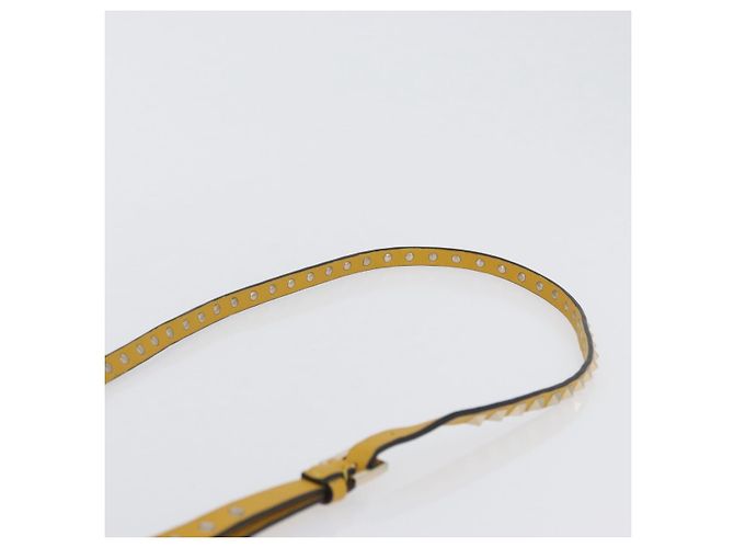 Borsa a Spalla Rock Studs in Pelle Giallo Oro Auth BA10807 di Gianni Versace D'oro - vista 8