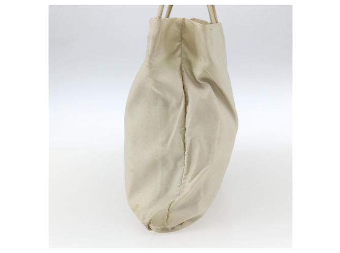 Borsa Tote PRADA Nylon Beige Argento Auth 173539 - vista 4