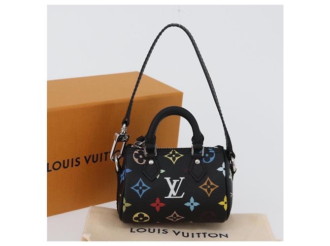 LOUIS VUITTON Multicolor Micro Speedy Taschenanhänger Schwarz M02459 LV Auth 168038SM - Ansicht 12