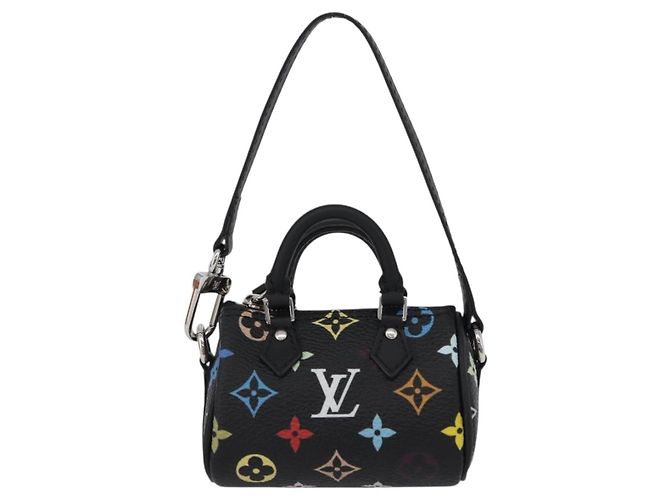 LOUIS VUITTON Multicolor Micro Speedy Taschenanhänger Schwarz M02459 LV Auth 168038SM - Ansicht 13