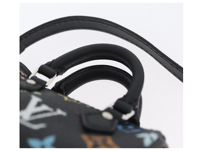 LOUIS VUITTON Multicolor Micro Speedy Taschenanhänger Schwarz M02459 LV Auth 168038SM - Ansicht 14