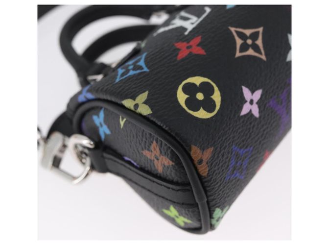 LOUIS VUITTON Multicolor Micro Speedy Taschenanhänger Schwarz M02459 LV Auth 168038SM - Ansicht 16