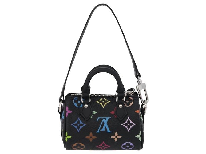 LOUIS VUITTON Multicolor Micro Speedy Taschenanhänger Schwarz M02459 LV Auth 168038SM - Ansicht 2