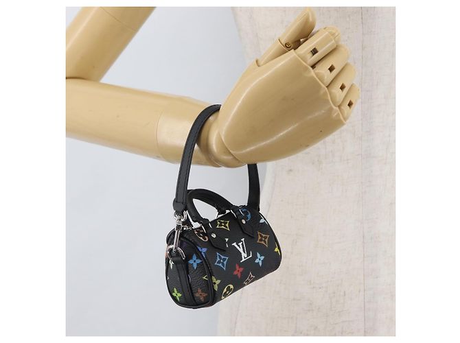 LOUIS VUITTON Multicolor Micro Speedy Taschenanhänger Schwarz M02459 LV Auth 168038SM - Ansicht 24