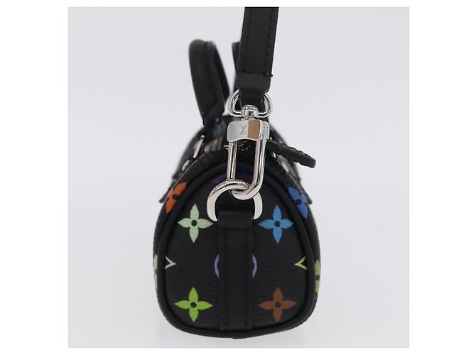 LOUIS VUITTON Multicolor Micro Speedy Taschenanhänger Schwarz M02459 LV Auth 168038SM - Ansicht 4