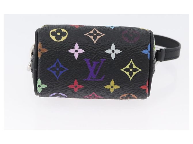 LOUIS VUITTON Multicolor Micro Speedy Taschenanhänger Schwarz M02459 LV Auth 168038SM - Ansicht 5