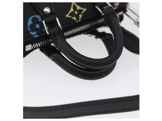 LOUIS VUITTON Multicolor Micro Speedy Taschenanhänger Schwarz M02459 LV Auth 168038SM - Ansicht 7