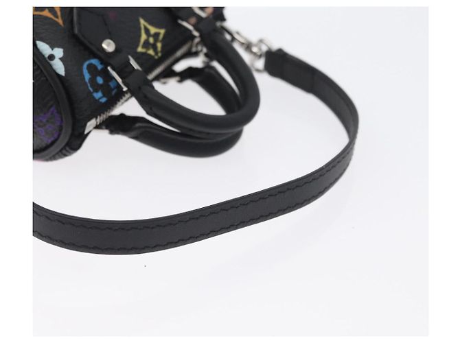 LOUIS VUITTON Multicolor Micro Speedy Taschenanhänger Schwarz M02459 LV Auth 168038SM - Ansicht 8