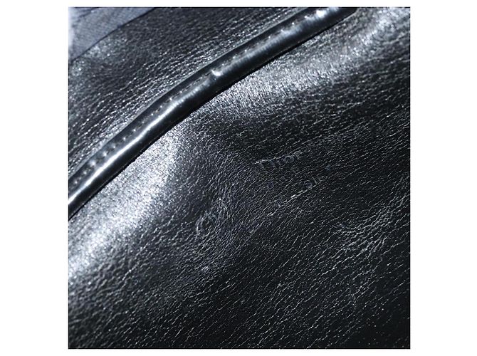 Borsa a Spalla in Tela Trotter Christian Dior Blu Navy Oro Auth 173214 D'oro - vista 11