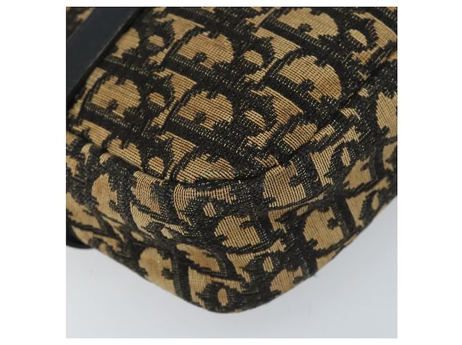 Borsa a Spalla in Tela Trotter Christian Dior Blu Navy Oro Auth 173214 D'oro - vista 14