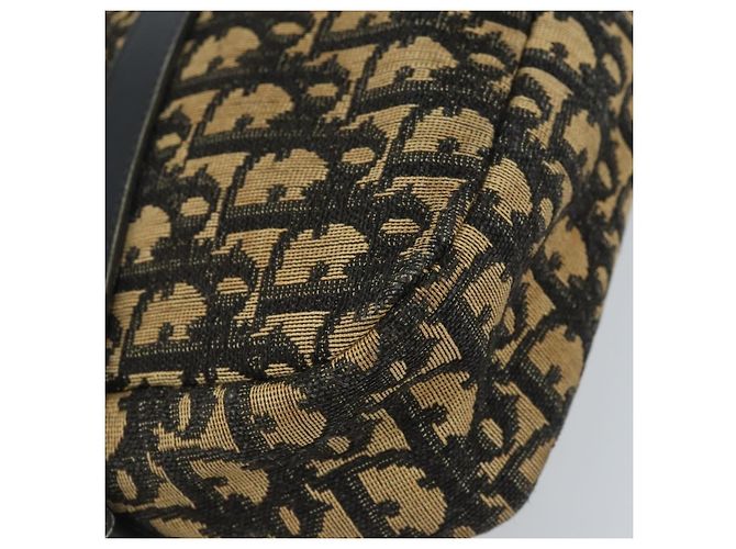 Borsa a Spalla in Tela Trotter Christian Dior Blu Navy Oro Auth 173214 D'oro - vista 16