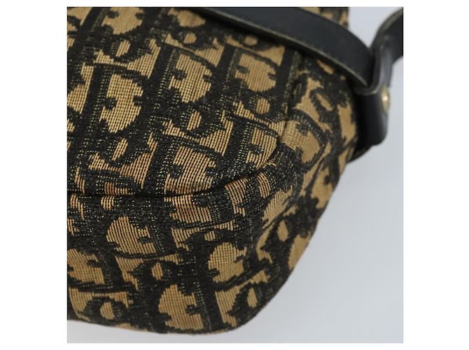 Borsa a Spalla in Tela Trotter Christian Dior Blu Navy Oro Auth 173214 D'oro - vista 9